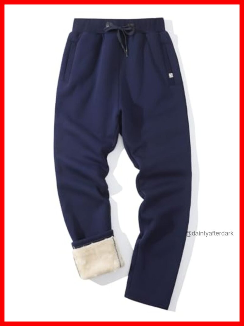 Men's Fleece Lined Sweatpants Winter Joggers Warm Thermal Sherpa Pants
